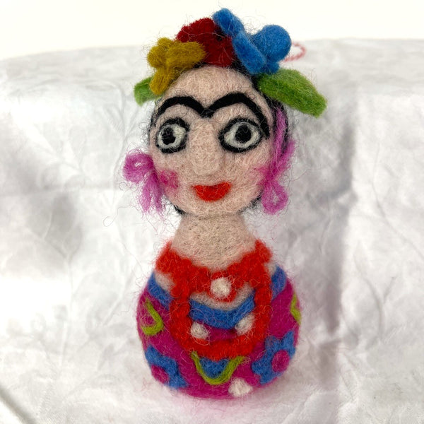 sugar skull Felted Frida Ornaments