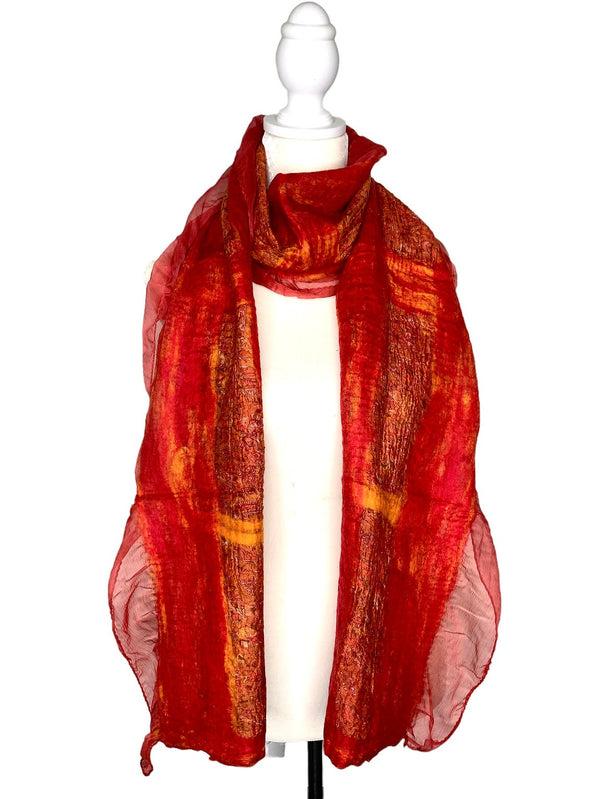 sugar skull Fiery Red & Orange Scarf