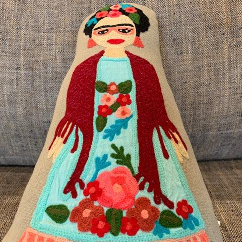 sugar skull Frida Doll Pillow