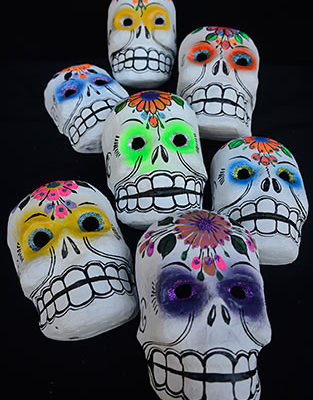 sugar skull Glitter Eyed Skull Mask