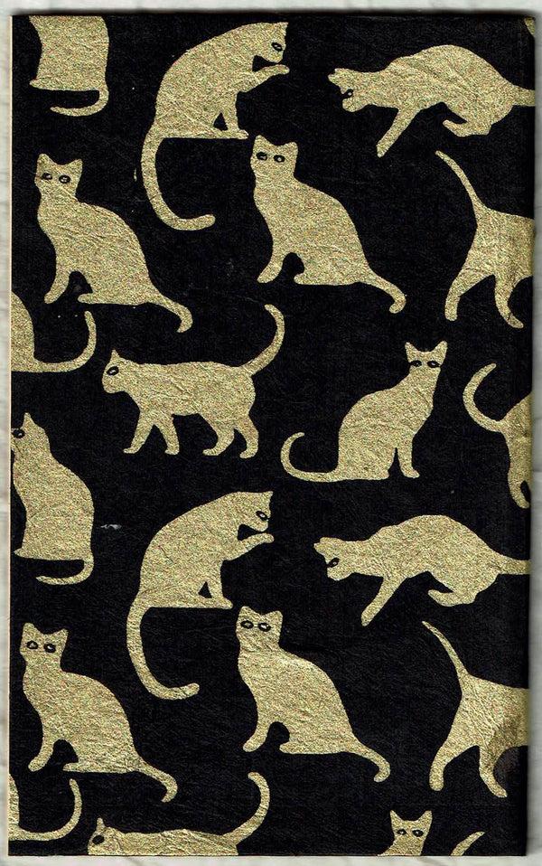 sugar skull Gold Cats Notebook - Handmade in Nepal