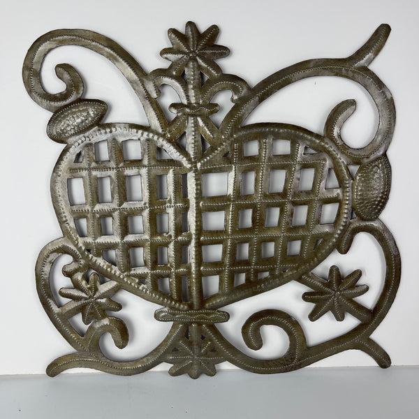 sugar skull Haitian Steel Heart - Wall Decor