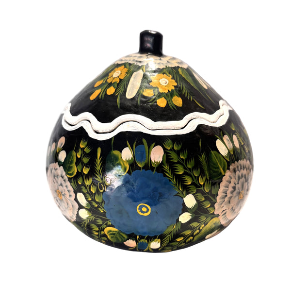sugar skull Hand-Painted Lacquered Gourd