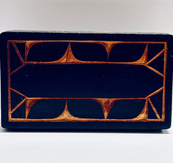 sugar skull Jungle Wood Carved Trinket Box