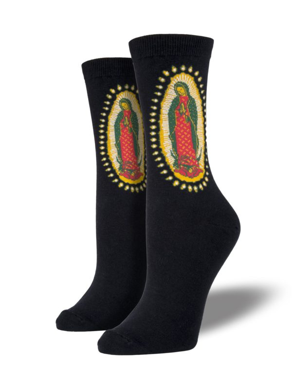 sugar skull Men’s Guadalupe Crew Socks - Black