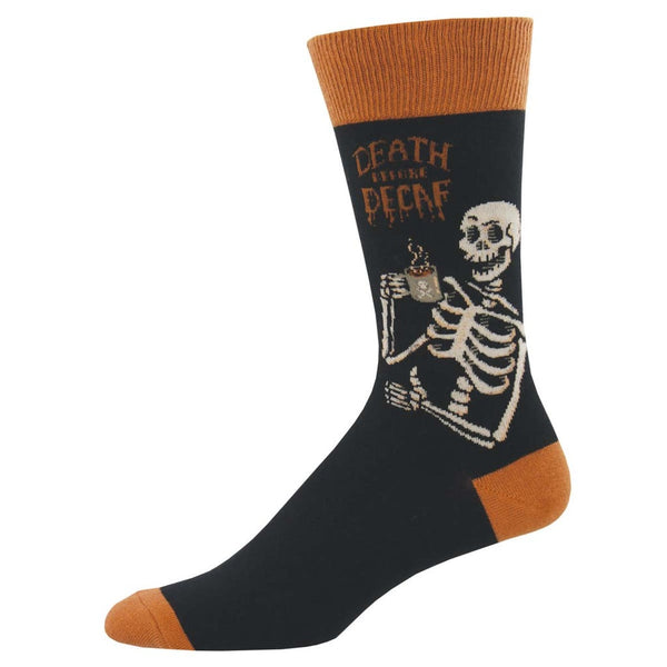 sugar skull Men's Socks - Death Before Decaf