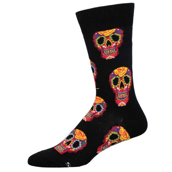 sugar skull Men's Socks with Red Sugar Skulls