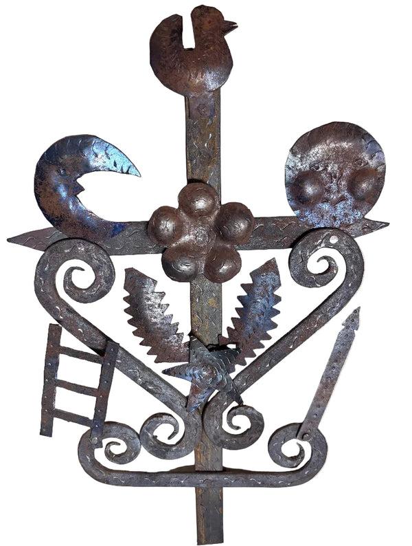 sugar skull Metal Cross - Vintage