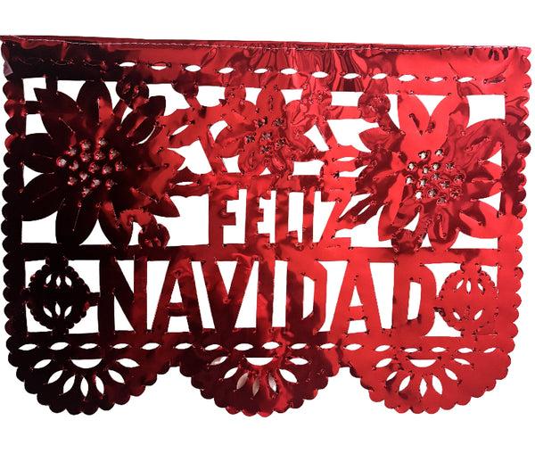 sugar skull Metallic Christmas Banner – medium