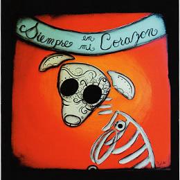 sugar skull Note Card - Siempre Corazon Dog