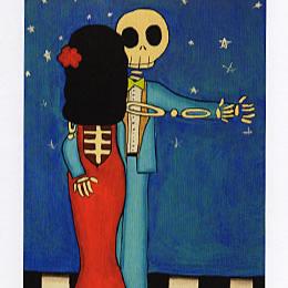 sugar skull Note Card - Tango Couple