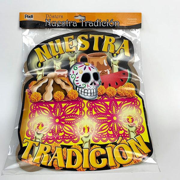 sugar skull Nuestra Tradición Ofrenda Signs - 2 Pack