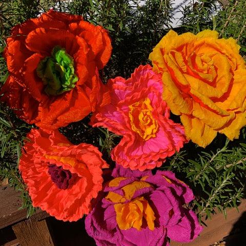 sugar skull Ofrenda Flower Pack - 5 large flowers