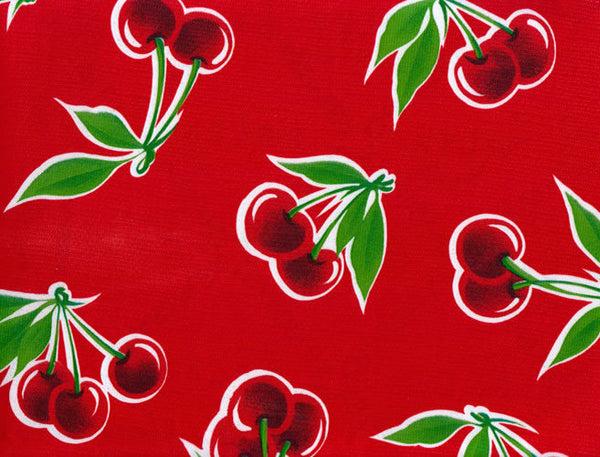 sugar skull Oilcloth Roll - Cherries on Red