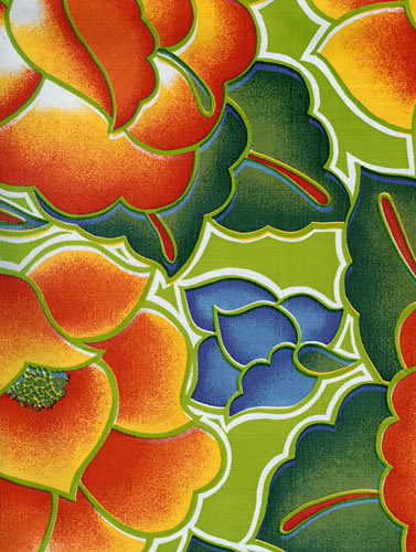 sugar skull Oilcloth Roll - Frida on Lime Green