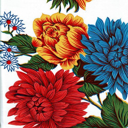 sugar skull Oilcloth Roll - Mums on White