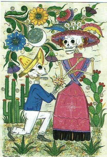 sugar skull Postcard - Skeleton Proposal