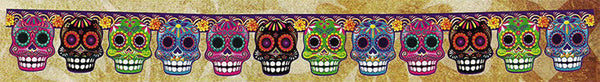 sugar skull Rainbow Sugar Skull Garland