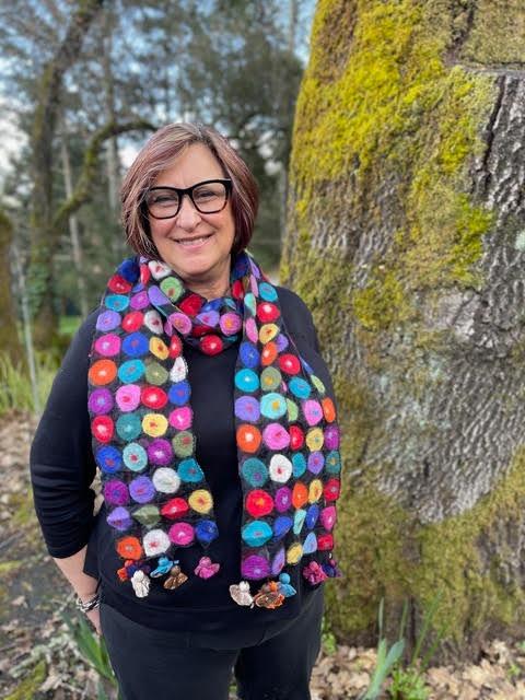 sugar skull Scarf Polka Dots Design