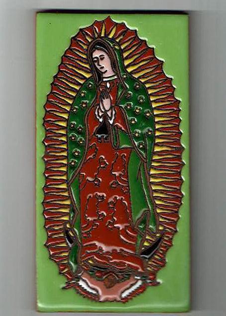 sugar skull Tile - Guadalupe Lime