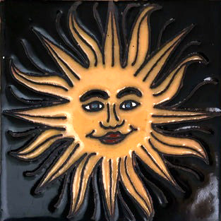sugar skull Tile - Happy Sun