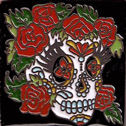 sugar skull Tile - Rosa Skull