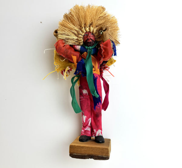 sugar skull Vintage "Parachico" Folk Art Doll