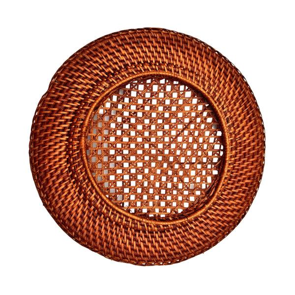 sugar skull Woven Rattan - Plate Charger