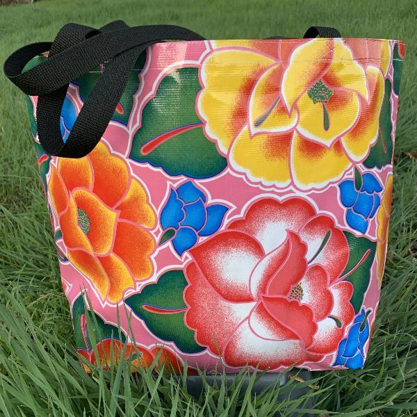 sugar skull TOTE Oilcloth Market Bag – Frida Rosa Mexican
