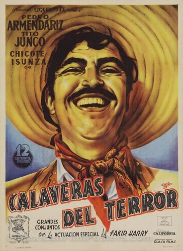 sugar skull Vintage Mexican Movie Poster - Calaveras Del Terror