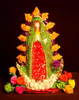 sugar skull Virgin of Guadalupe Mold - 8 inch tall sugar statue