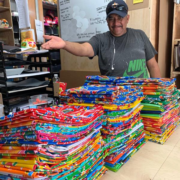 sugar skull Wholesale Oilcloth Square Tablecloths - Assorted dozen 47" squares