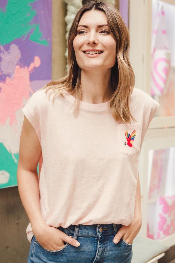 sugarhill brighton Chrissy Relaxed Tank T-Shirt - White Cake