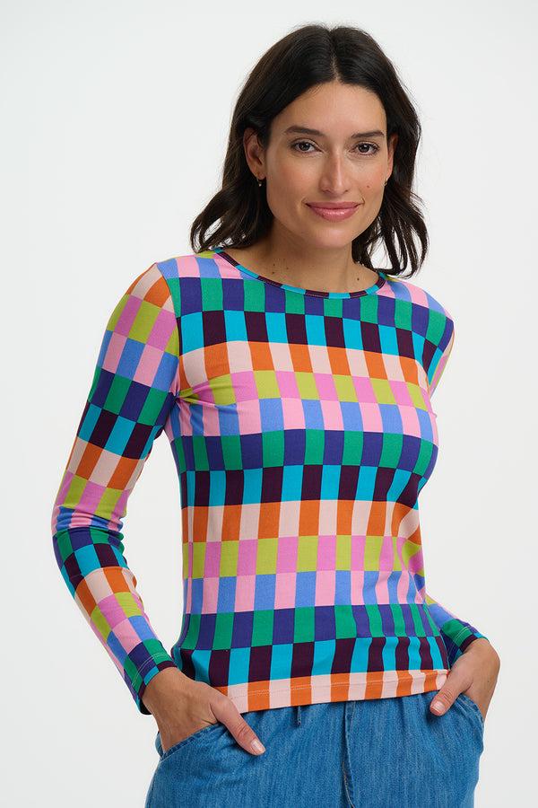 sugarhill brighton Josie Jersey Top - Off White/Black