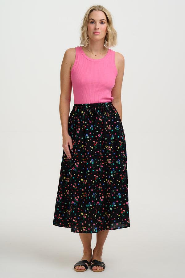 sugarhill brighton Melody Midi Skirt - Green Concentric Circles