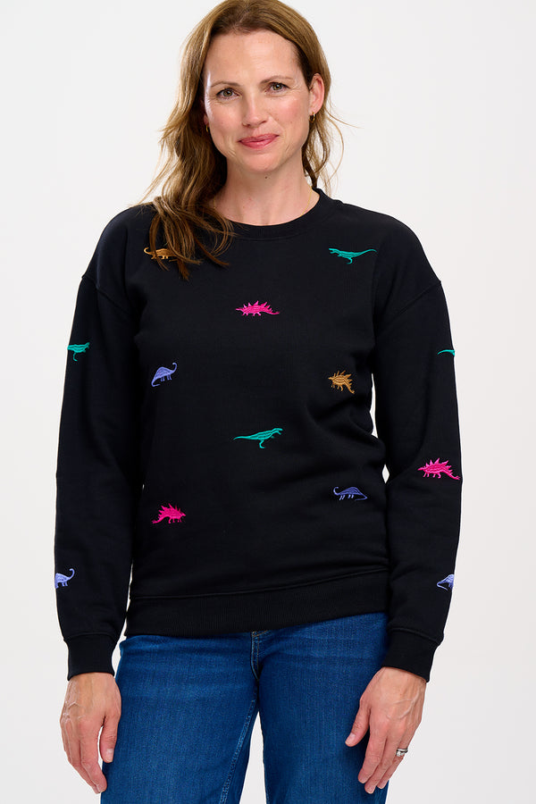sugarhill brighton Noah Sweatshirt - Black Dino-Fun