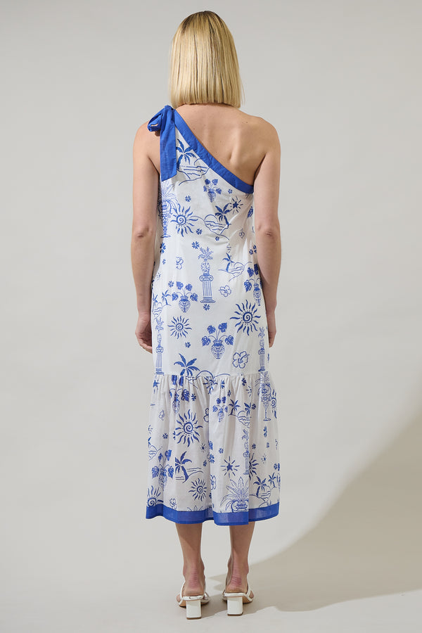 Sugarlips Alvina Tropics Nicol One Shoulder Maxi Dress