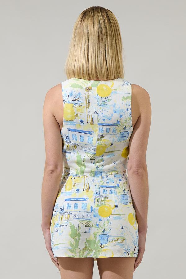 Sugarlips Amalfi Coast Kayri Button Up Cropped Vest