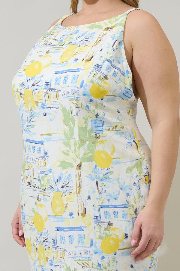 Sugarlips Amalfi Coast Mizie Open Back Maxi Dress Curve
