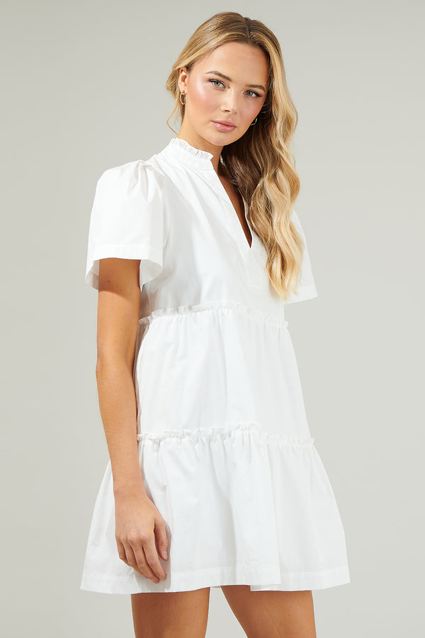 Sugarlips Amelia Tiered Babydoll Short Sleeve Dress