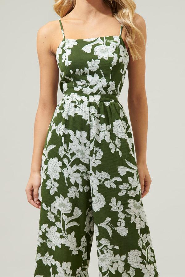 Sugarlips Angelique Effie Wide Leg Tie Back Jumpsuit