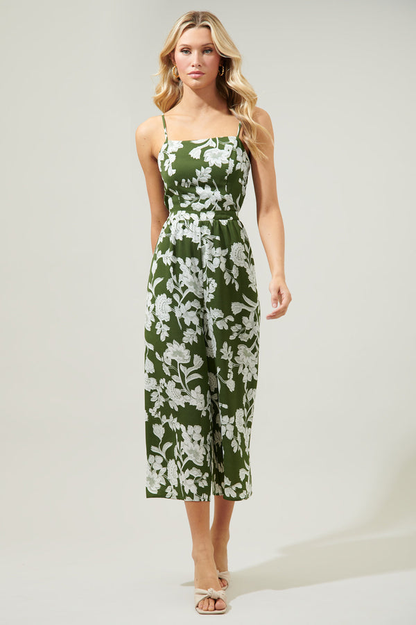sugarlips Angelique Effie Wide Leg Tie Back Jumpsuit