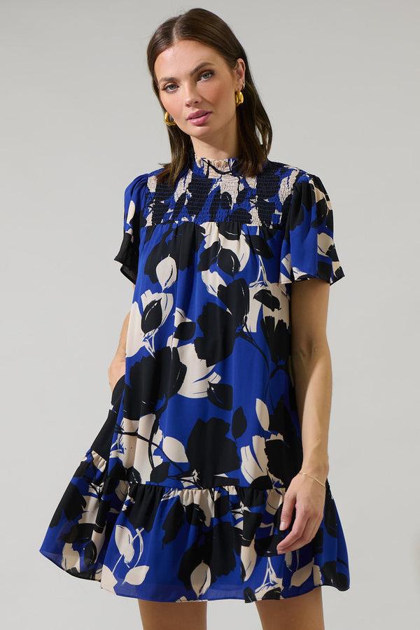 sugarlips Anthem Floral Yare Short Sleeve Mini Dress