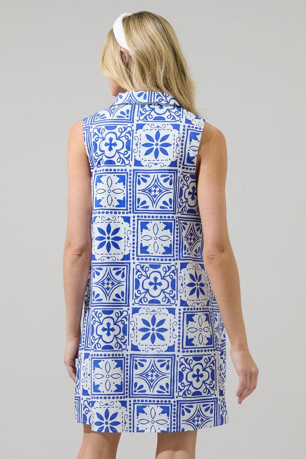 Sugarlips Arbor Tile Lexya Collared Shift Mini Dress