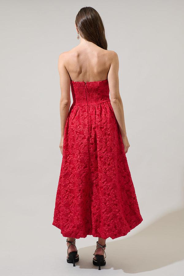Sugarlips Arielle Jacquard Belle Strapless Maxi Dress
