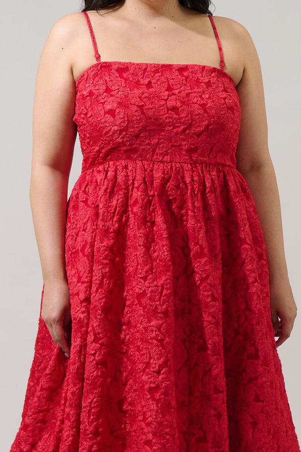Sugarlips Arielle Jacquard Belle Strapless Maxi Dress Curve