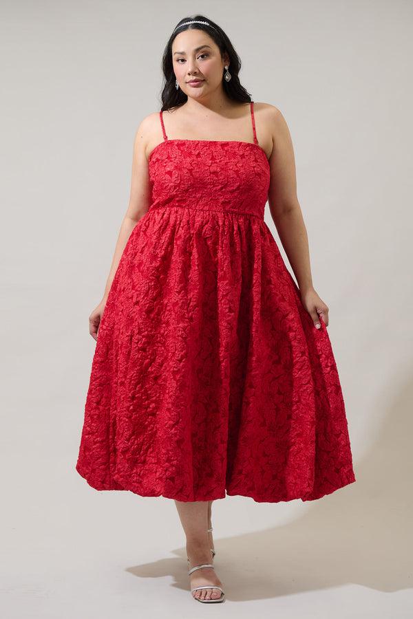 sugarlips Arielle Jacquard Belle Strapless Maxi Dress Curve