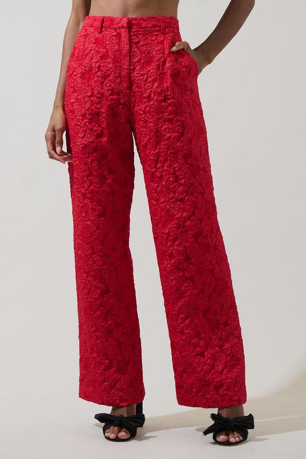 Sugarlips Arielle Jacquard Haiden High Waisted Pants