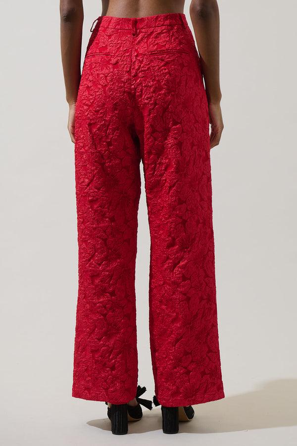 Sugarlips Arielle Jacquard Haiden High Waisted Pants