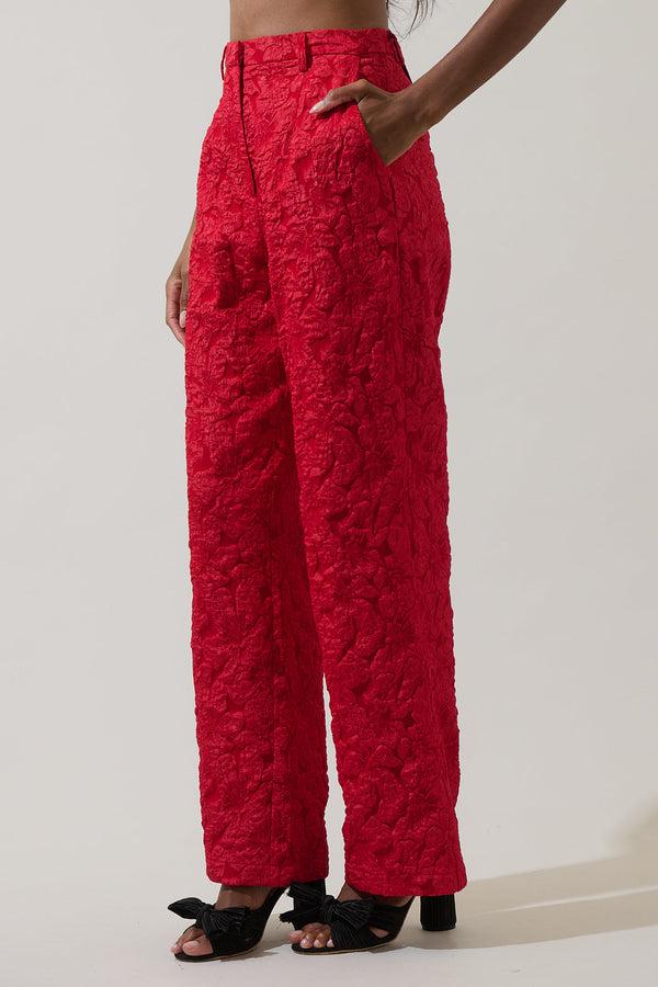 Sugarlips Arielle Jacquard Haiden High Waisted Pants